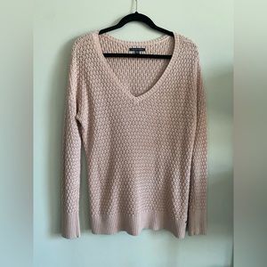 American Eagle Blush Pink V-neck Sweater